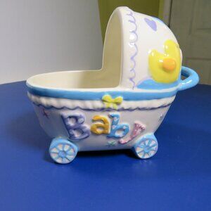Baby Ceramic Baby Carriage by Burton + Burton Nursery 6" tall